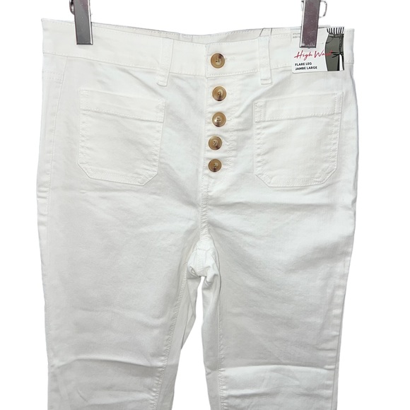 NEW Suko Jeans White High Waist Flare Leg Jeans Women’s Size 6 - Picture 9 of 10